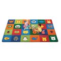 Carpets For Kids 4 x 6 ft. Kidsoft Animal Patchwork Rug PrimaryRectangle 1254